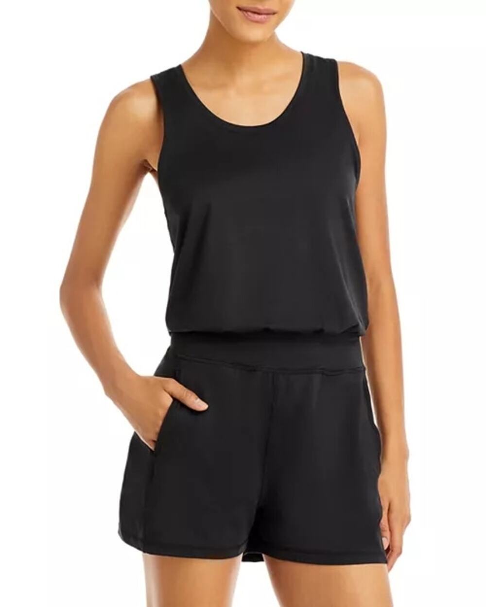 Sweaty Betty Black Gary Sleeveless Athletic Romper Women's Large